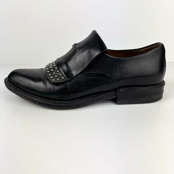 A.S. 98 Italian Leather Studded Women's Handcrafted Loafers, Sz. EU 37, US 7 - Picture 3 of 11